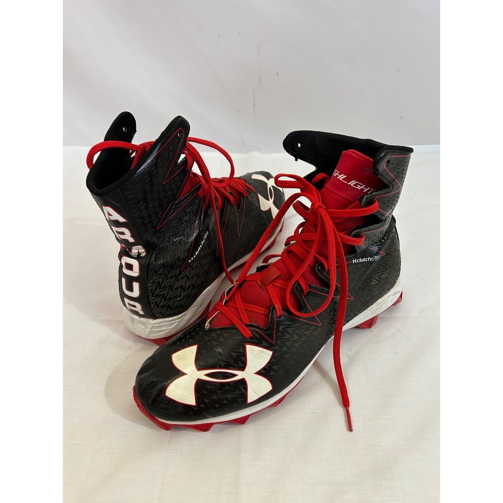 Under Armour ClutchFit Highlight Football Cleats Men Size 11 Black High T Molded